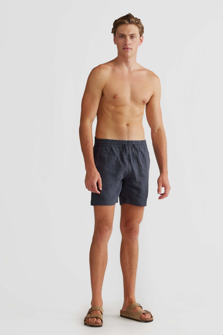 Men Ortc Shorts | Linen Shorts Charcoal