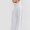 Women Ortc Loungewear | Isla Quarter Zip White Marle