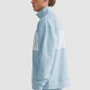 Men Ortc Quarter Zips | Harrington Logo Quarter Zip Pale Blue