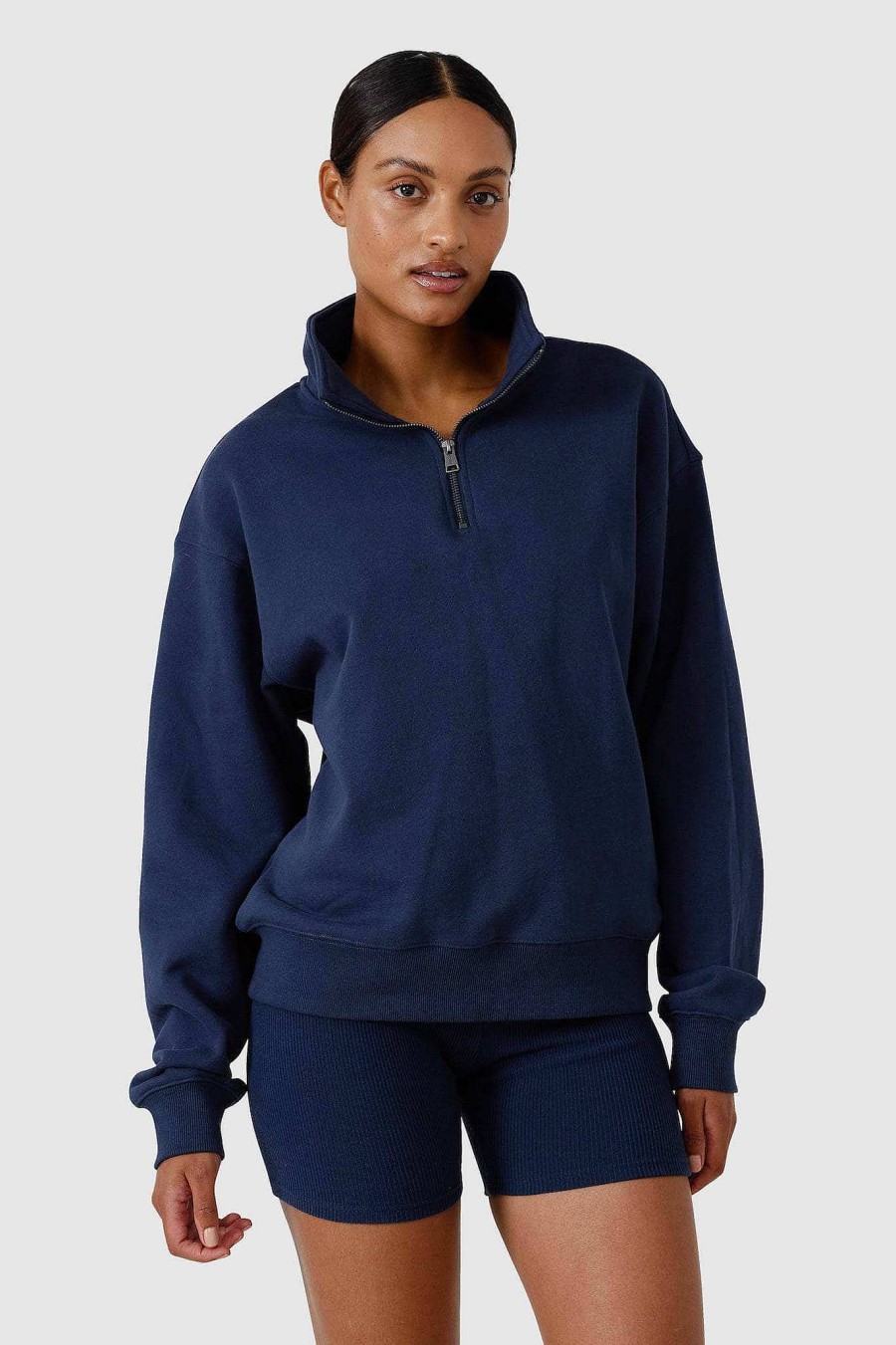 Women Ortc Sets | Quarter Zip Navy