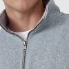 Men Ortc Quarter Zips | Kellock Ribbed Quarter Zip Grey Marle