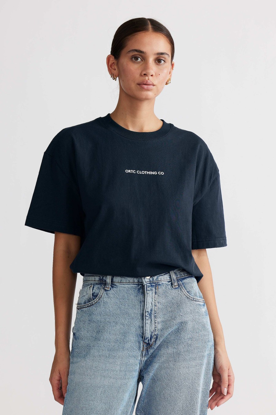 Women Ortc Loungewear | Oversized Logo T Shirt Navy