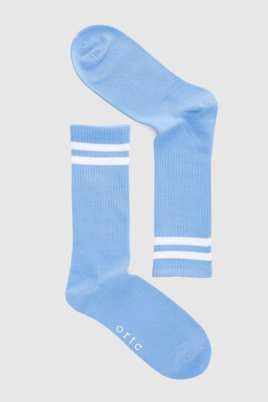 Men Ortc Socks | Ribbed Sports Sock Pale Blue