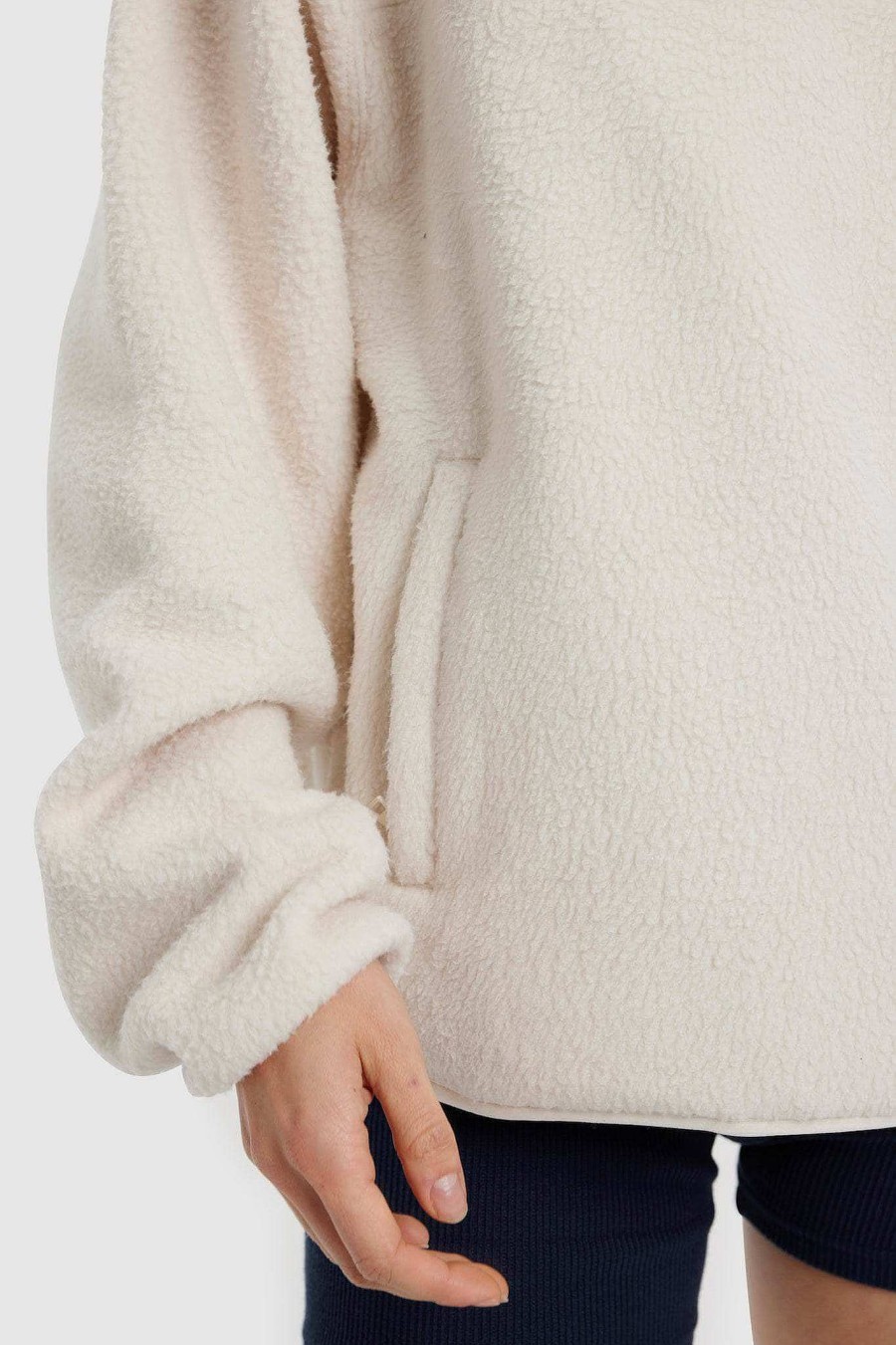 Women Ortc Loungewear | Sherpa Fleece Quarter Zip Natural