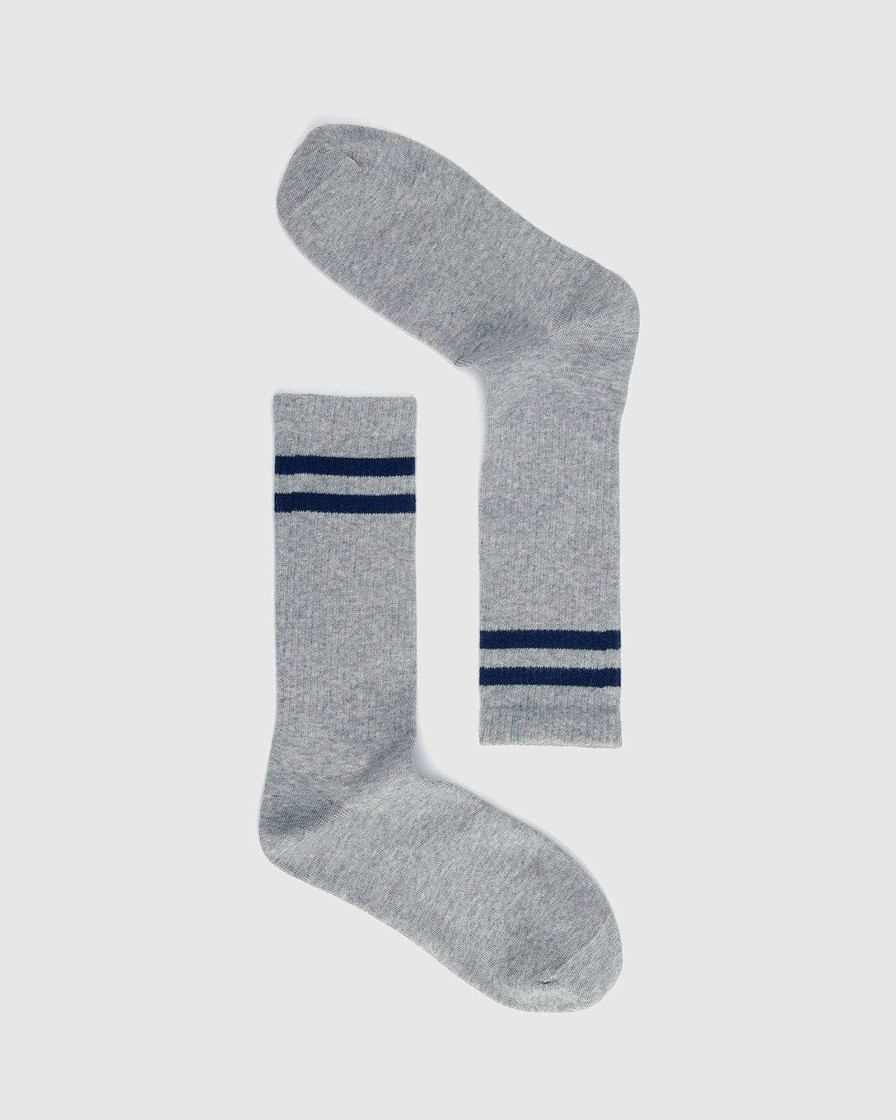 Men Ortc Socks | Ribbed Sports Sock Grey