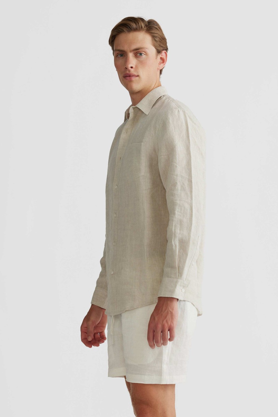 Men Ortc Linen | Linen Shirt Sand