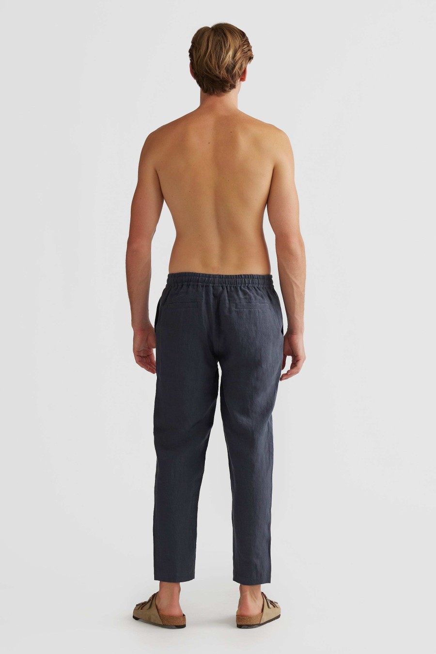 Men Ortc Pants | Linen Pants Charcoal