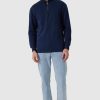 Men Ortc Quarter Zips | Kellock Ribbed Quarter Zip Navy