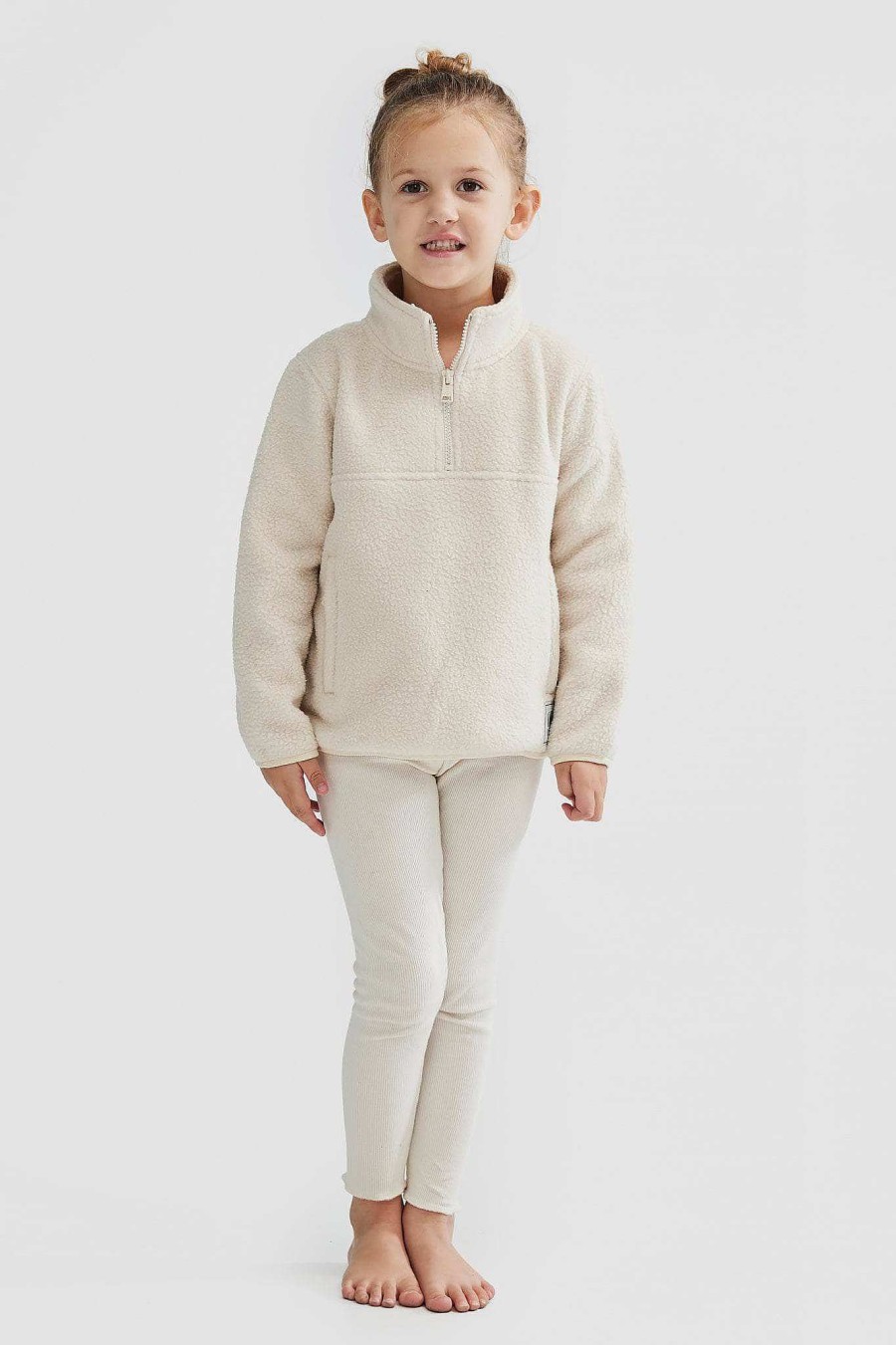 Junior Ortc Quarter Zips | Sherpa Fleece Quarter Zip Jnr Natural