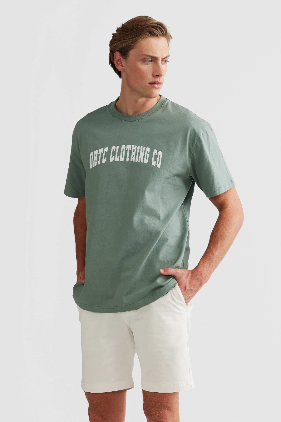 Men Ortc T Shirts | College Logo T Shirt Sage