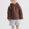 Junior Ortc Crews & Hoodies | Sherpa Fleece Hoodie Jnr Chocolate