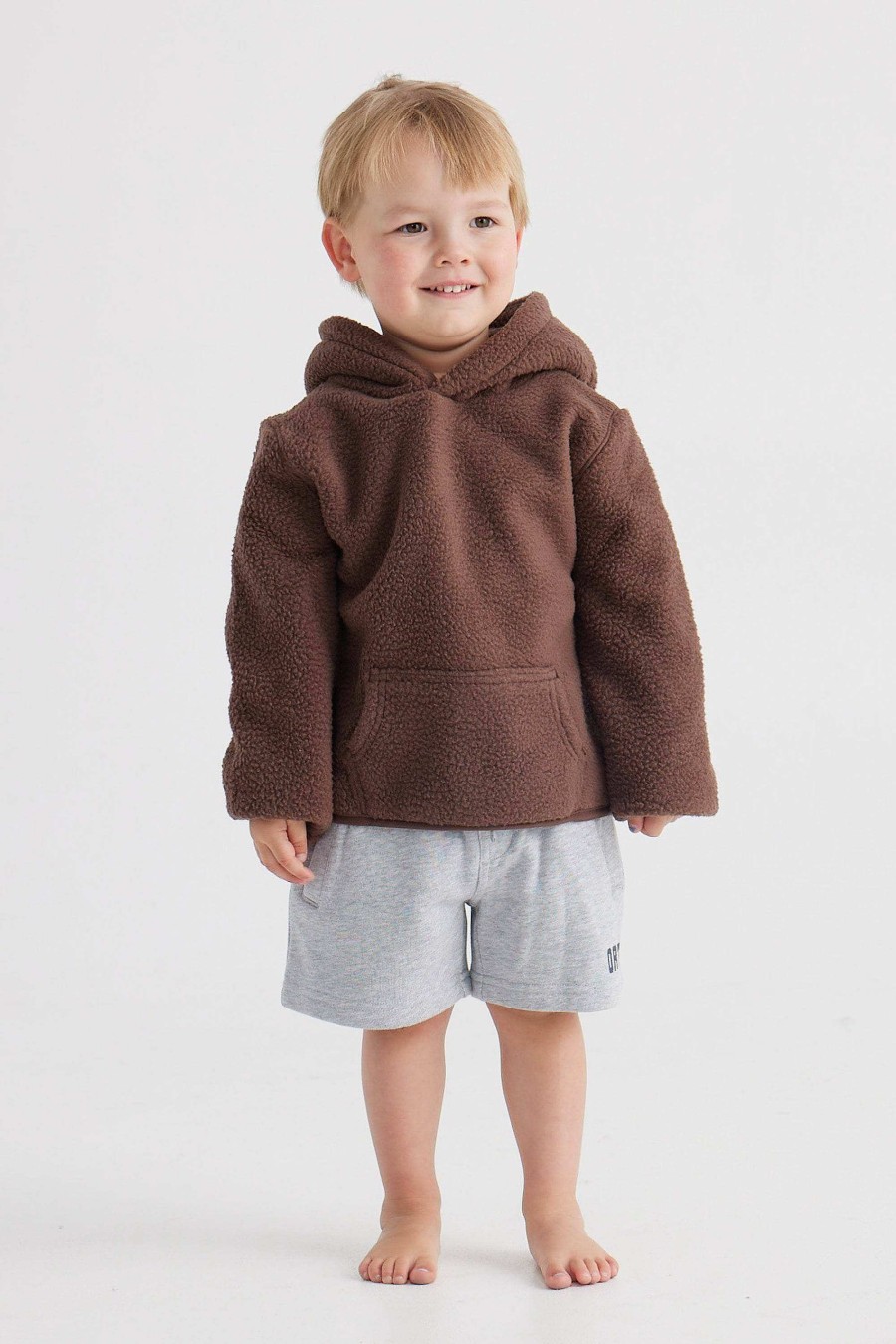 Junior Ortc Crews & Hoodies | Sherpa Fleece Hoodie Jnr Chocolate