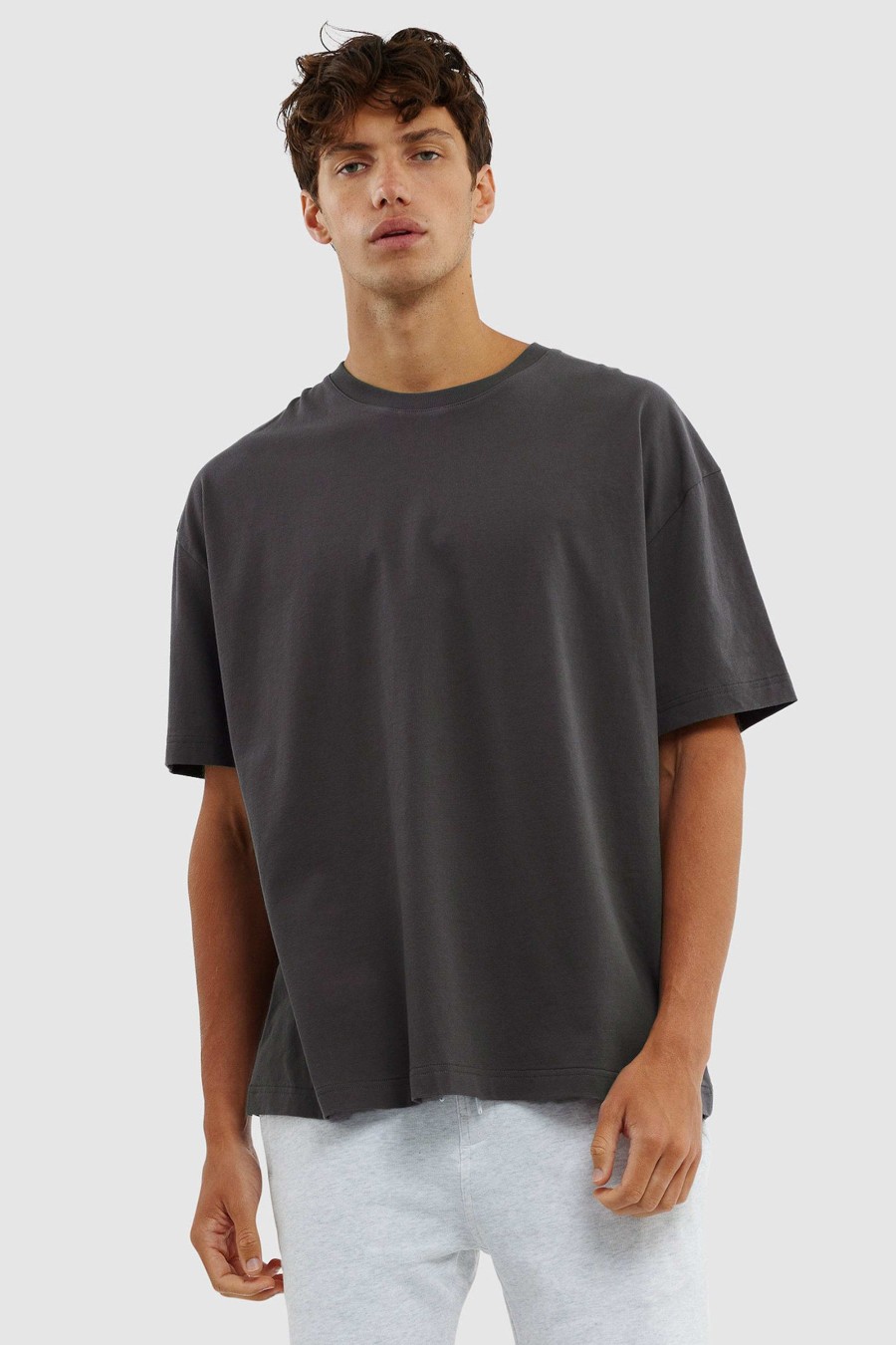 Men Ortc T Shirts | Henderson Box Fit T Shirt Charcoal