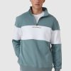 Men Ortc Quarter Zips | Panel Quarter Zip Seafoam Sage