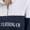 Women Ortc Sweats | Womens Classic Logo Quarter Zip White Marle