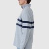 Men Ortc Quarter Zips | Collegiate Stripe Quarter Zip Grey Marle