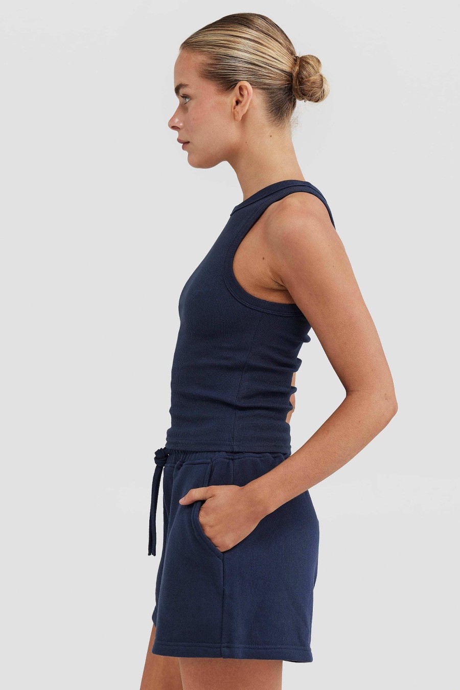 Women Ortc Tops | Mimi Rib Tank Navy