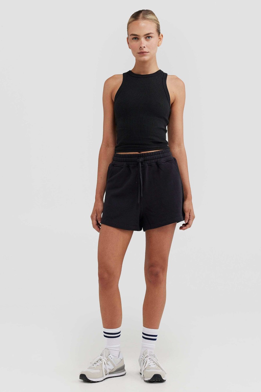 Women Ortc Bottoms | Lounge Shorts Washed Black