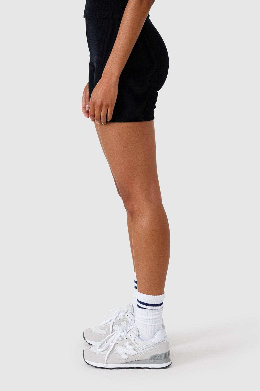 Women Ortc Loungewear | Ribbed Bike Shorts Black