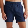 Men Ortc Linen | Linen Shorts Navy