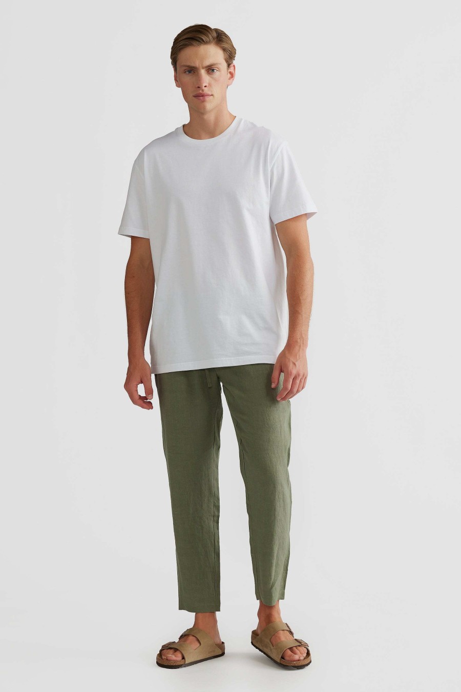 Men Ortc Linen | Linen Pants Olive