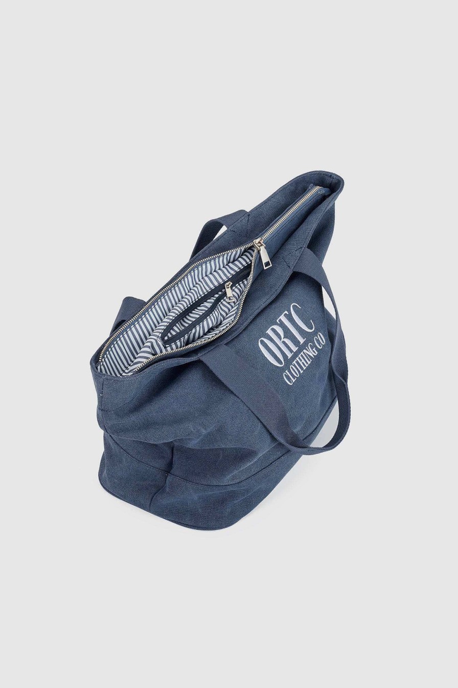 Men Ortc Bags | Logo Tote Navy