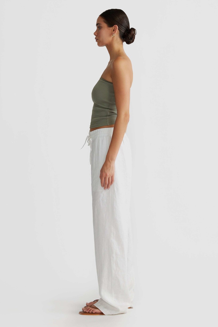 Women Ortc Loungewear | Alexis Rib Tube Top Dusty Olive