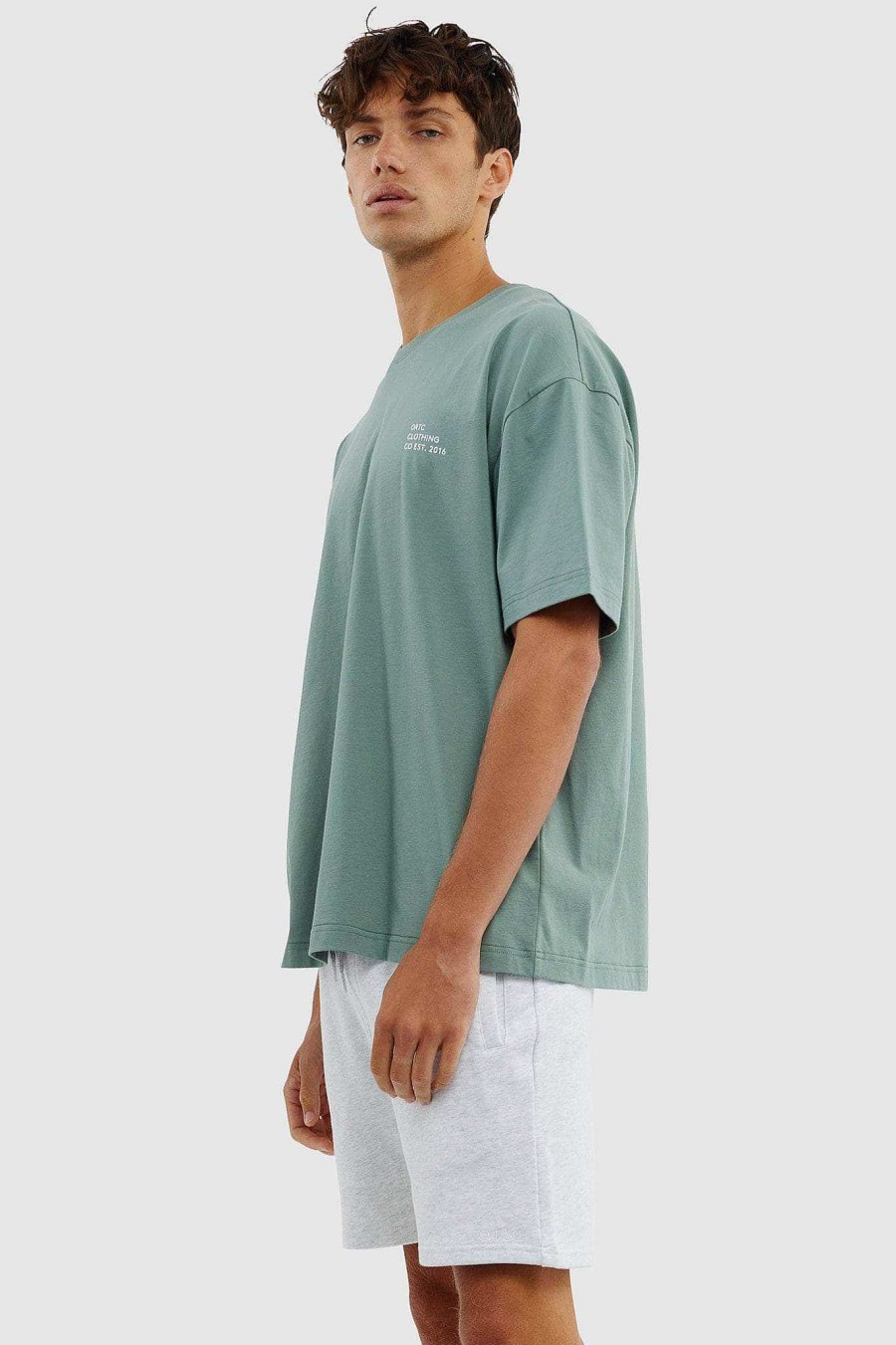 Men Ortc T Shirts | Box Fit Logo T Shirt Sage