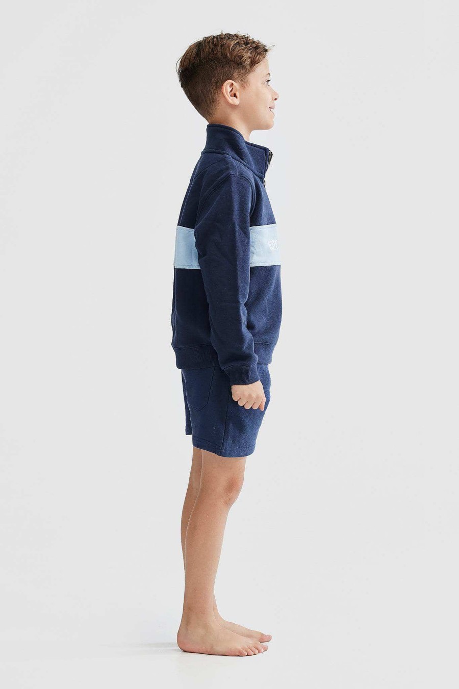 Junior Ortc Quarter Zips | Classic Logo Quarter Zip Jnr Navy And Pale Blue Navy & Pale Blue