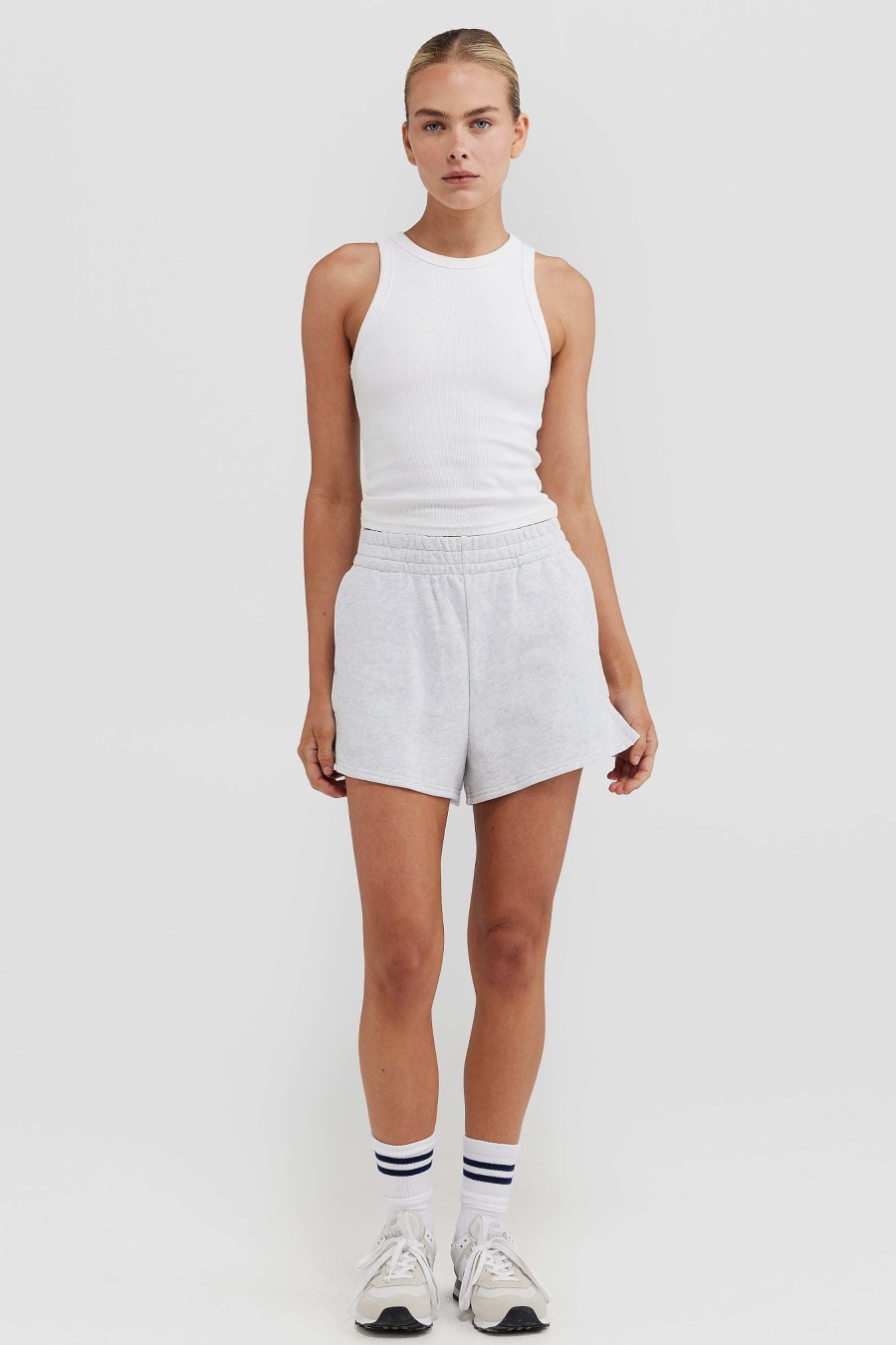 Women Ortc Loungewear | Isla Lounge Shorts White Marle