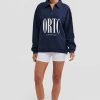 Women Ortc Loungewear | Spencer Logo Quarter Zip Navy