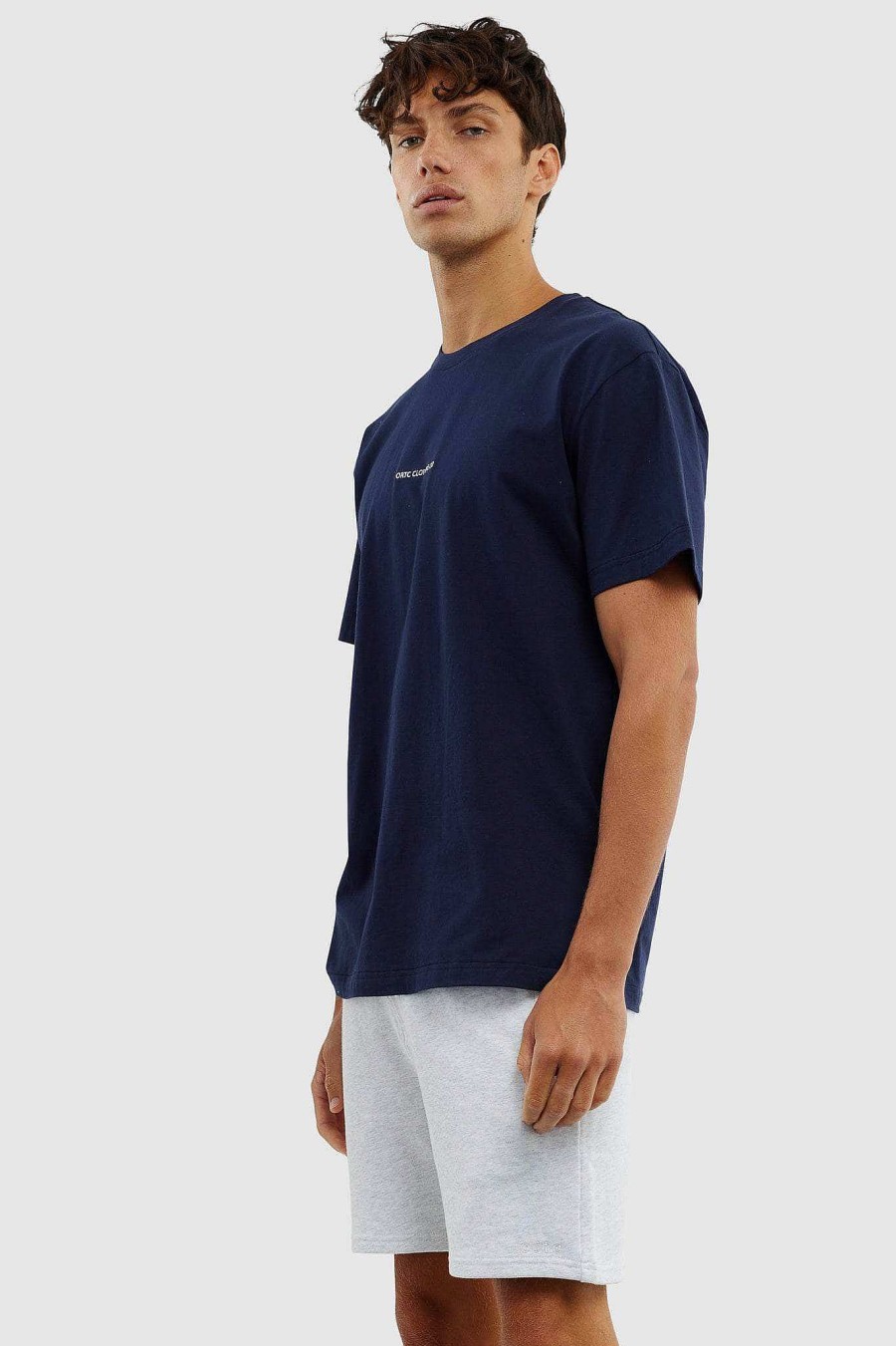 Men Ortc T Shirts | Embroidered Logo T Shirt Navy