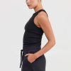 Women Ortc Sets | Mimi Rib Tank Black