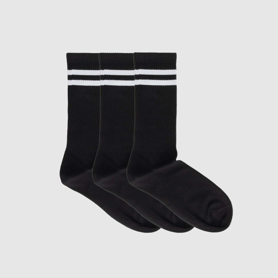 Men Ortc Socks | Ribbed Sports Sock Pack Black