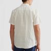 Men Ortc Linen | Linen Shirt Short Sleeve White