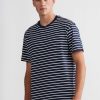 Men Ortc T Shirts | Louis Stripe T Shirt Navy