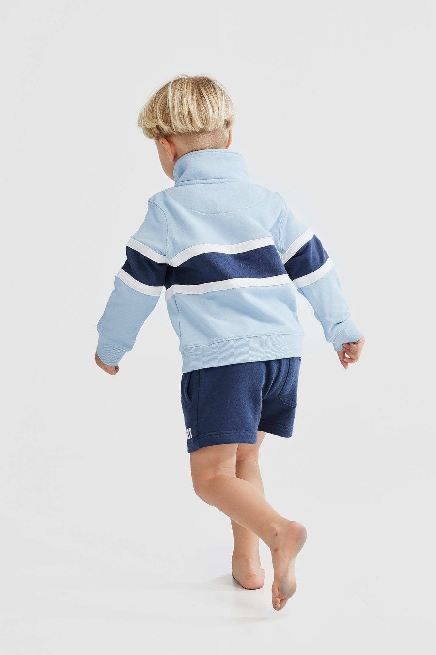 Junior Ortc Quarter Zips | Triple Panel Quarter Zip Jnr Pale Blue And Navy Pale Blue & Navy