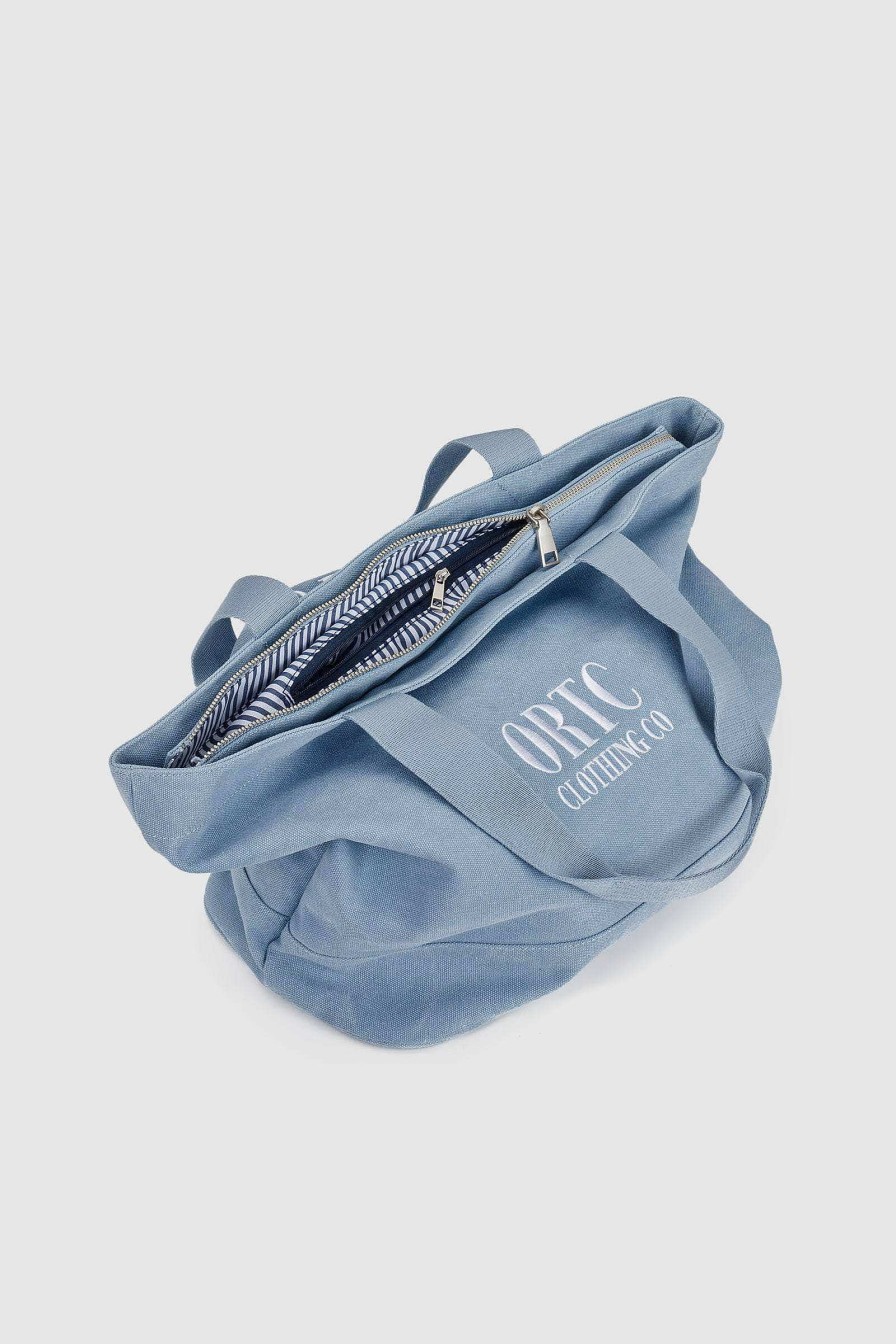 Men Ortc Bags | Logo Tote Pale Blue