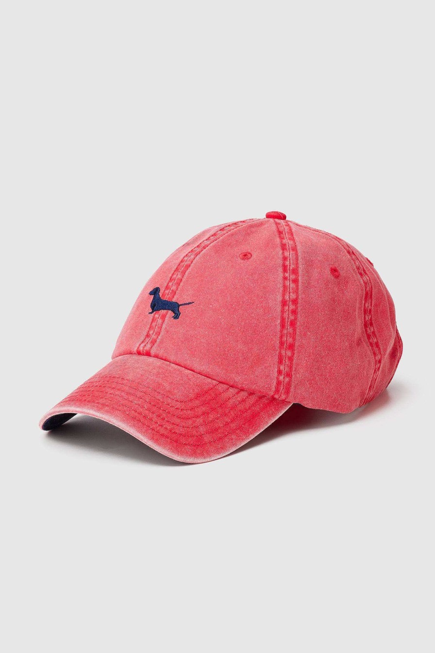 Men Ortc Hats | Dachshund Cap Washed Red