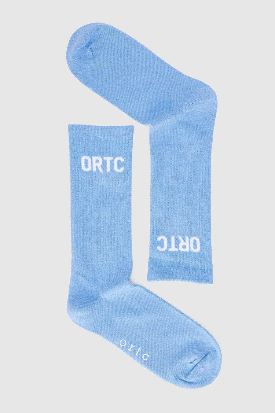 Men Ortc Socks | Ortc Ribbed Sock Pale Blue