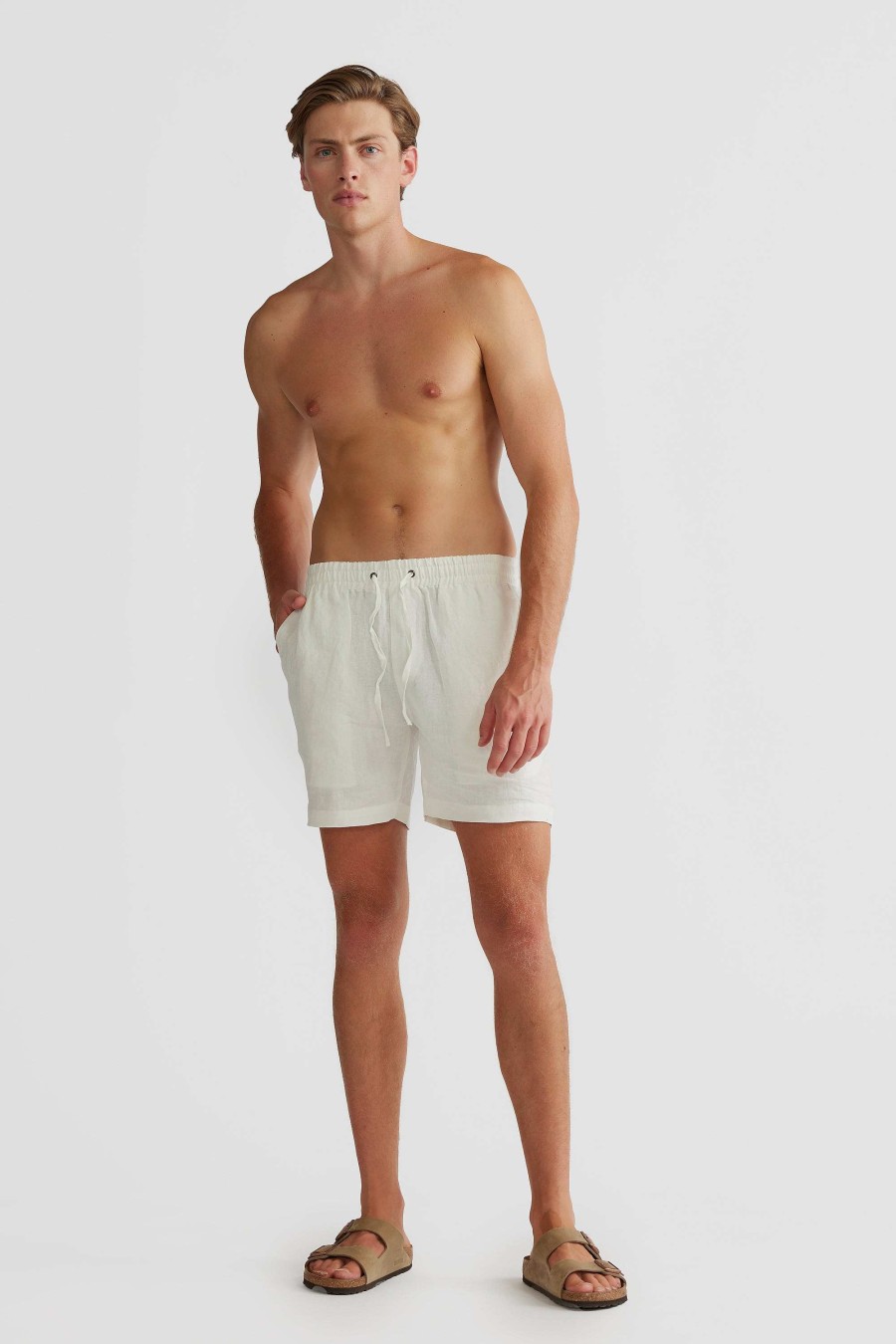 Men Ortc Shorts | Linen Shorts White