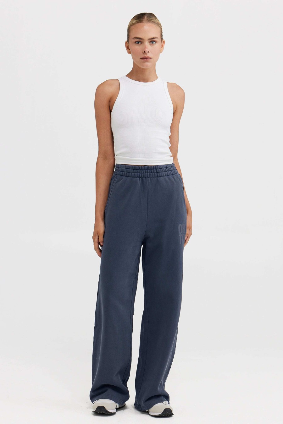 Women Ortc Bottoms | Isla Track Pants Denim