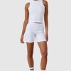 Women Ortc Bottoms | Ribbed Bike Shorts White