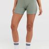 Women Ortc Sets | Ribbed Bike Shorts Dusty Olive