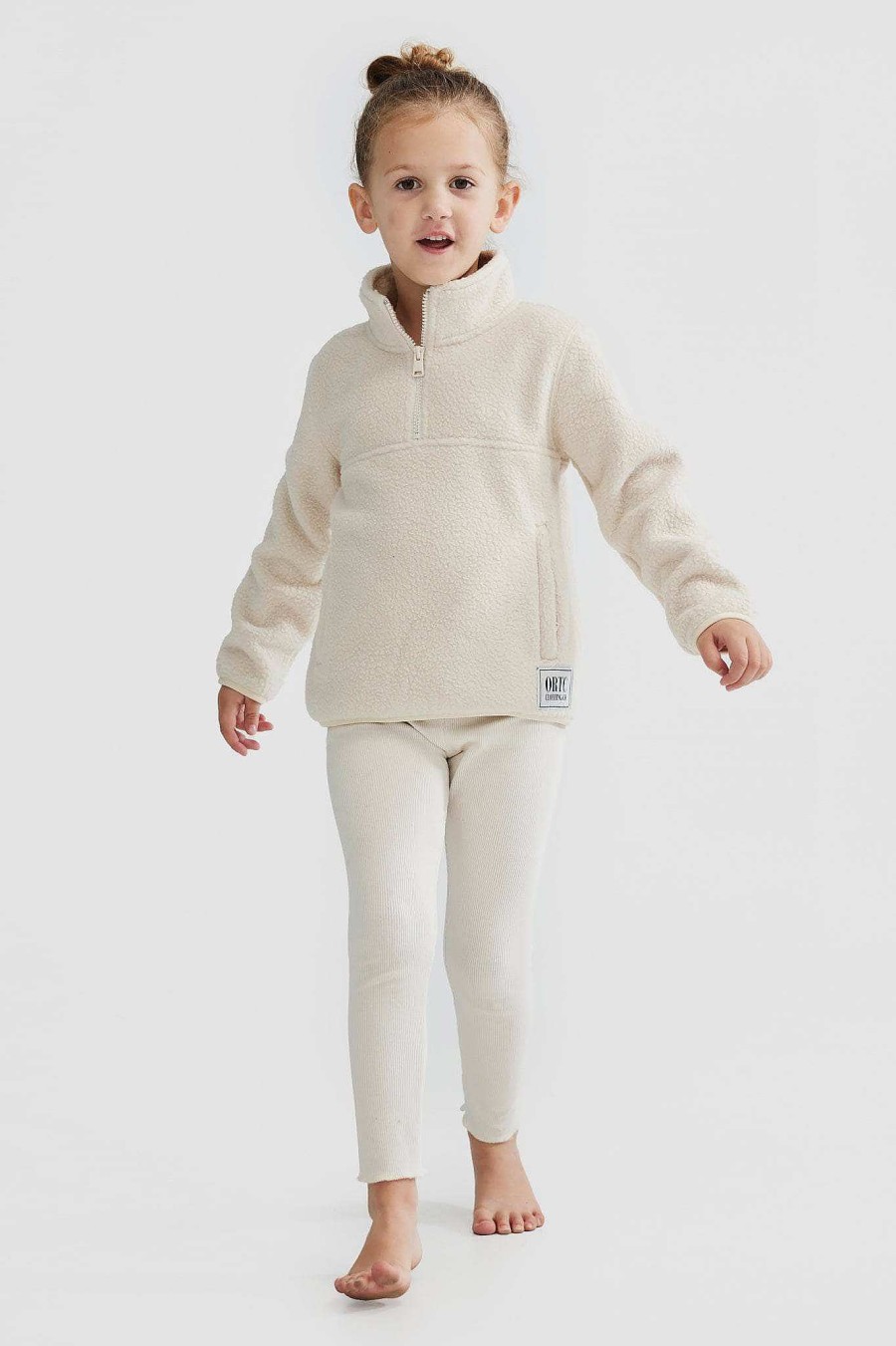 Junior Ortc Quarter Zips | Sherpa Fleece Quarter Zip Jnr Natural