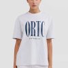 Women Ortc Loungewear | Spencer Logo T Shirt White Marle