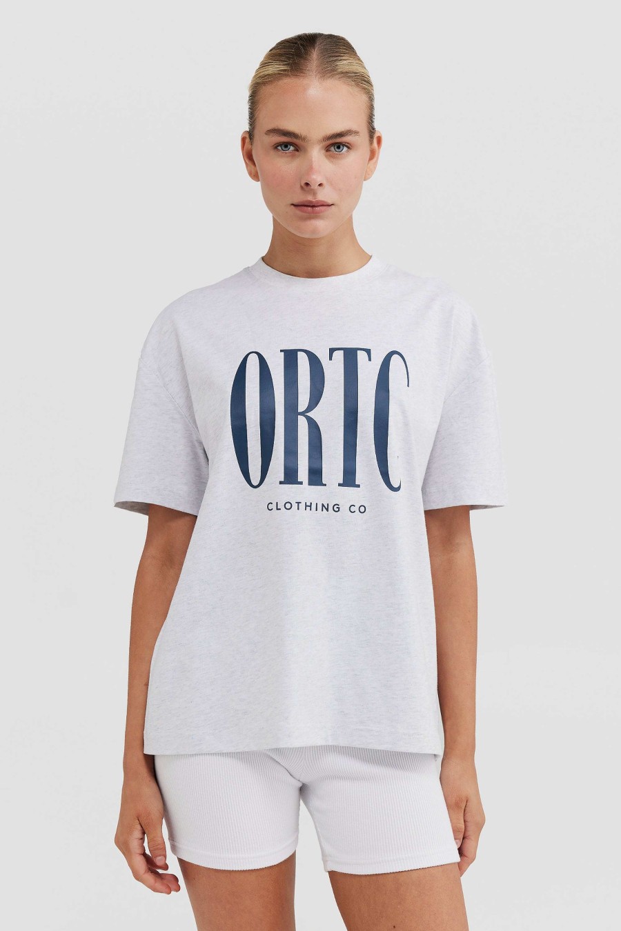 Women Ortc Loungewear | Spencer Logo T Shirt White Marle