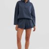 Women Ortc Loungewear | Isla Quarter Zip Denim