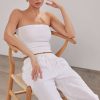 Women Ortc Bottoms | Lucia Linen Pants White