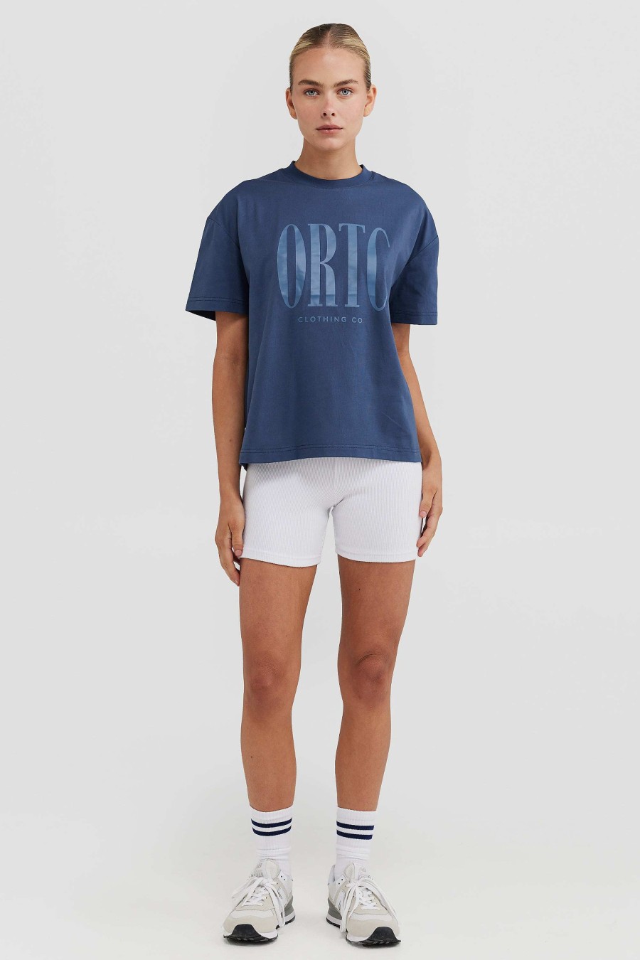 Women Ortc Loungewear | Spencer Logo T Shirt Denim